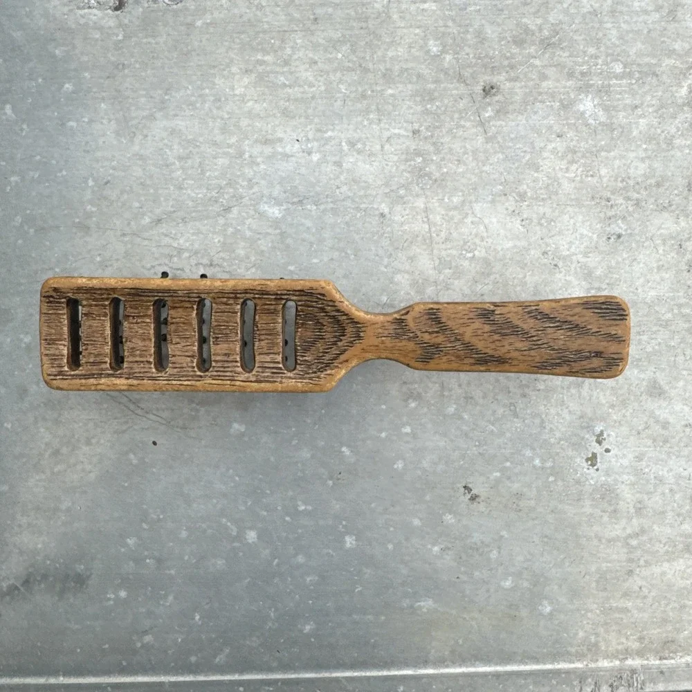 Vintage GOODY USA Faux Wood Vented Styling Hair Brush Ball Tipped 6